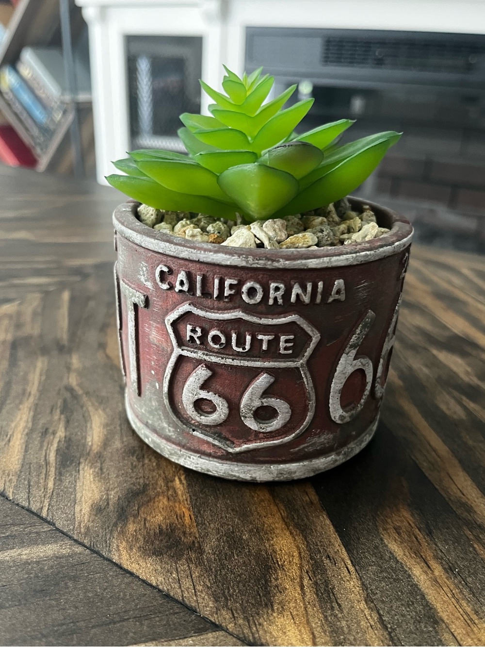 Route 66 California FAUX Succulent Planter -